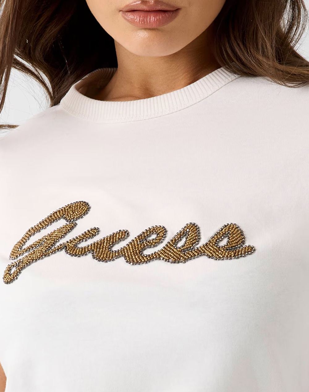 GUESS SS CN BEADS SCRIPT TEE ДАМСКА БЛУЗА