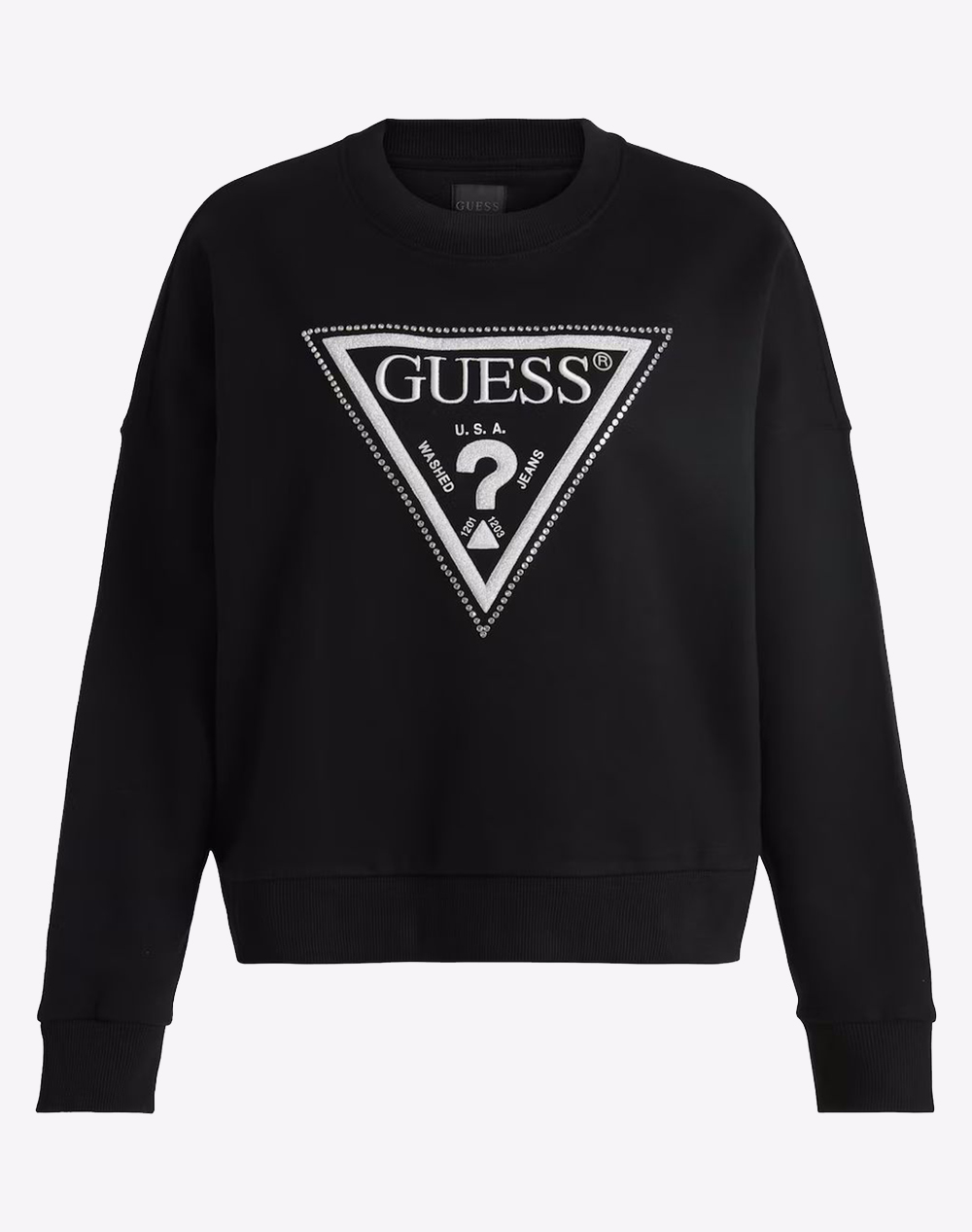 GUESS CN TRIANGLE GLITTER SWEATSHIRT ДАМСКИ СУИЧЪР