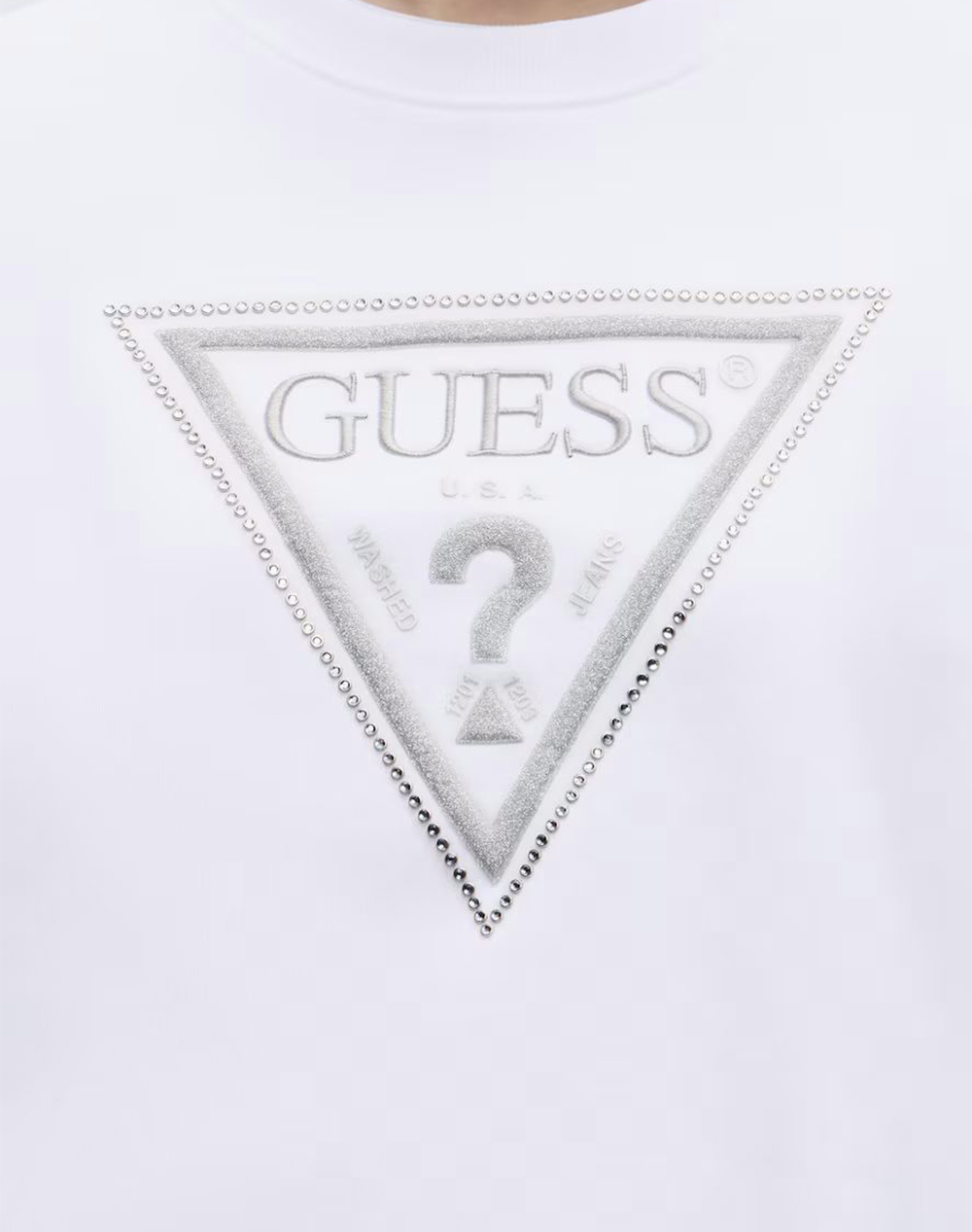 GUESS CN TRIANGLE GLITTER SWEATSHIRT ДАМСКИ СУИЧЪР
