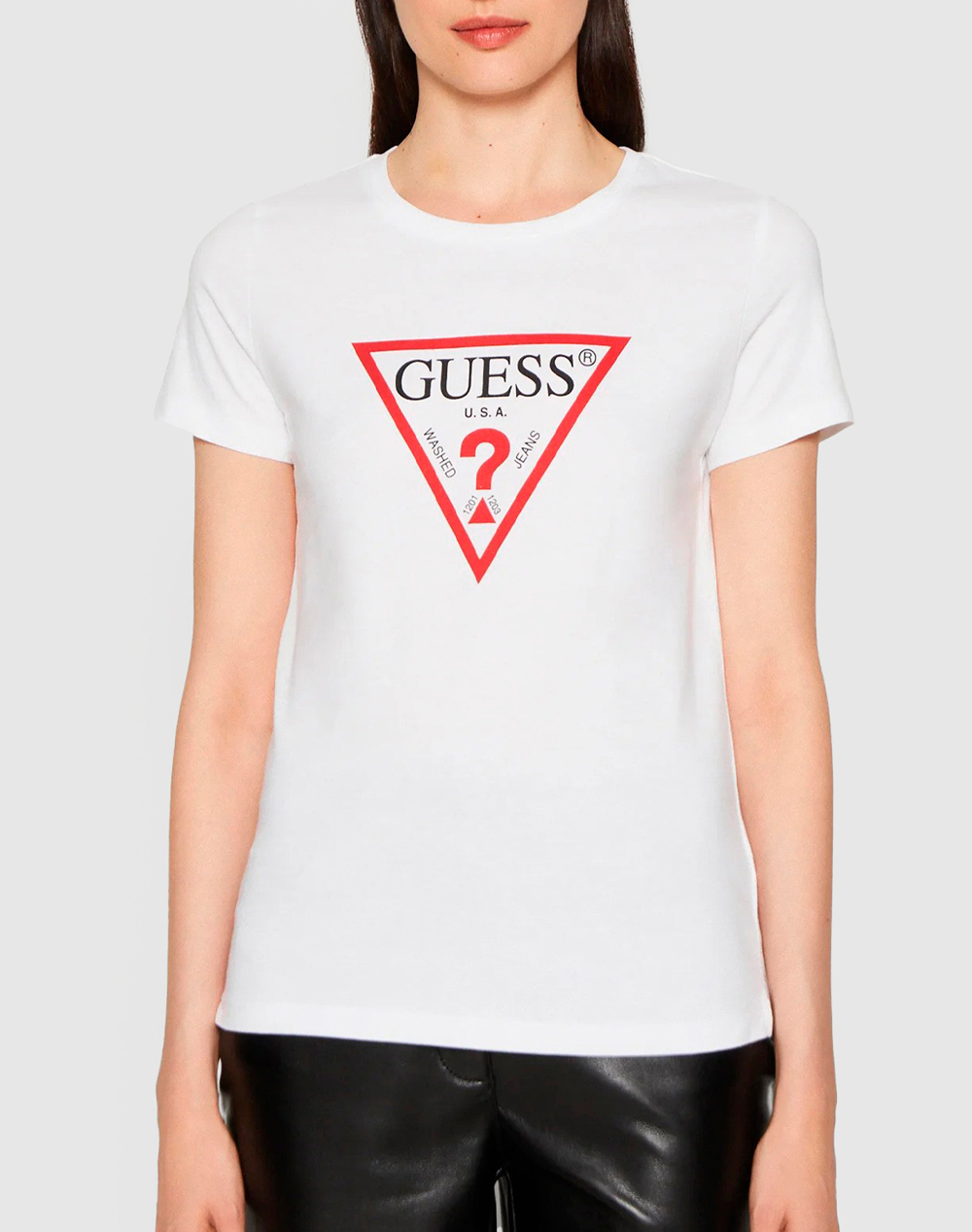 GUESS JEANS GJ SS CN SLIM ICONIC TEE ДАМСКА БЛУЗА