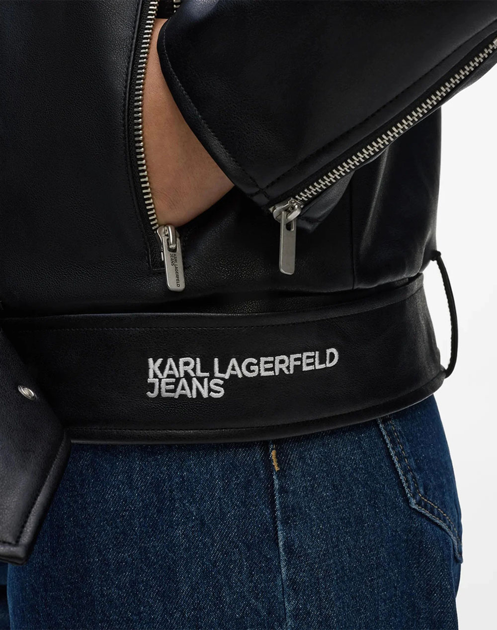 KARL LAGERFELD JEANS KLJ MIXED MATERIAL JACKET