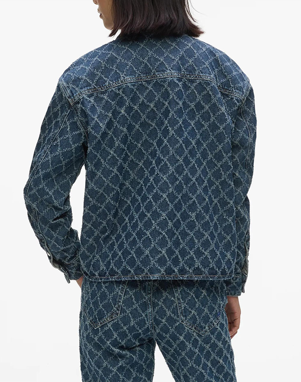KARL LAGERFELD JEANS KLJ ARGYLE DENIM SHIRT