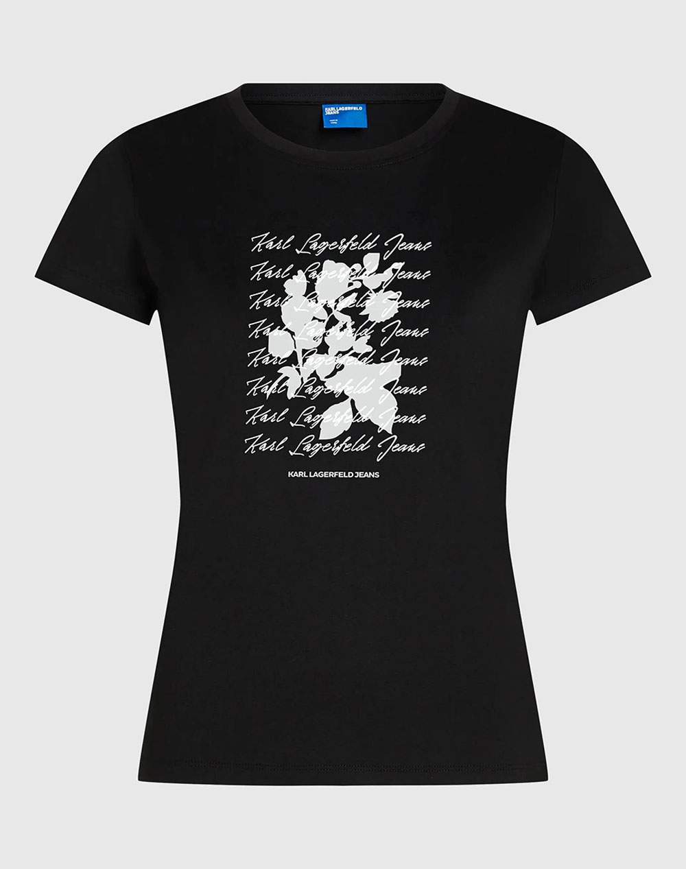 KARL LAGERFELD KLJ SLIM TEE FLOCKED FLORAL