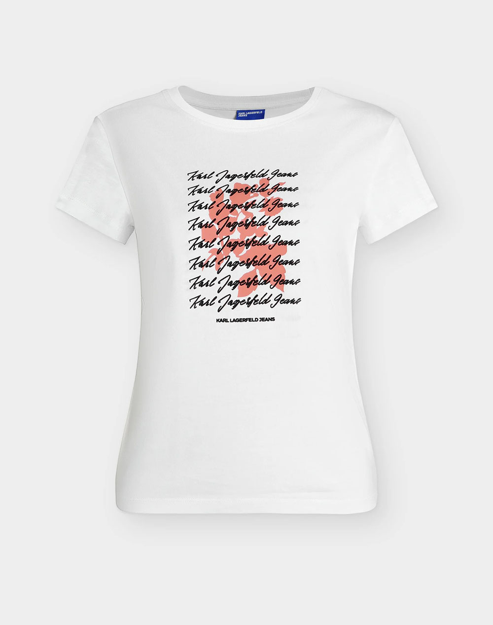 KARL LAGERFELD KLJ SLIM TEE FLOCKED FLORAL