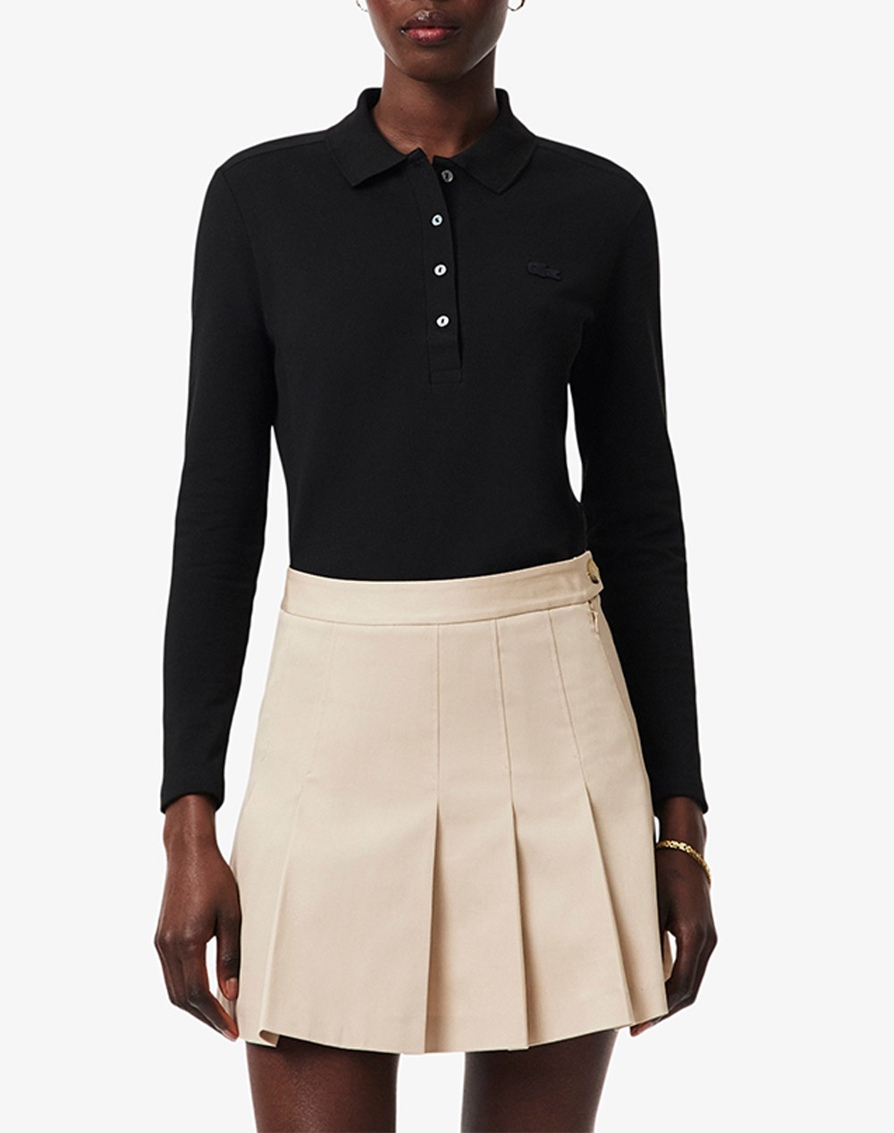LACOSTE БЛУЗА С ДЪЛЪГ РЪКАВ LONG SLEEVED RIBBED COLLAR SHIRT