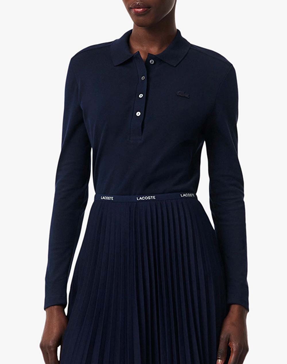 LACOSTE БЛУЗА С ДЪЛЪГ РЪКАВ LONG SLEEVED RIBBED COLLAR SHIRT
