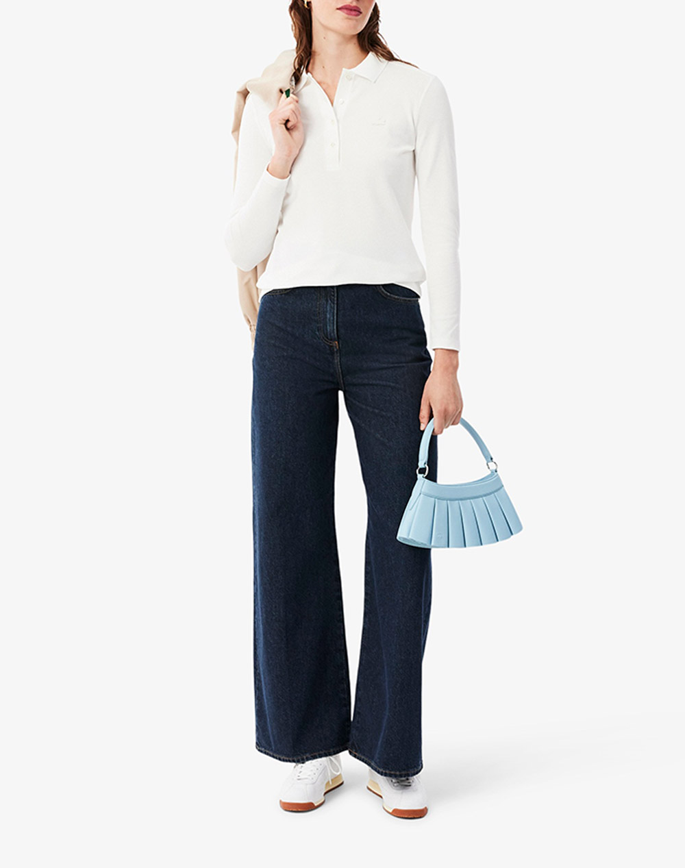 LACOSTE БЛУЗА С ДЪЛЪГ РЪКАВ LONG SLEEVED RIBBED COLLAR SHIRT