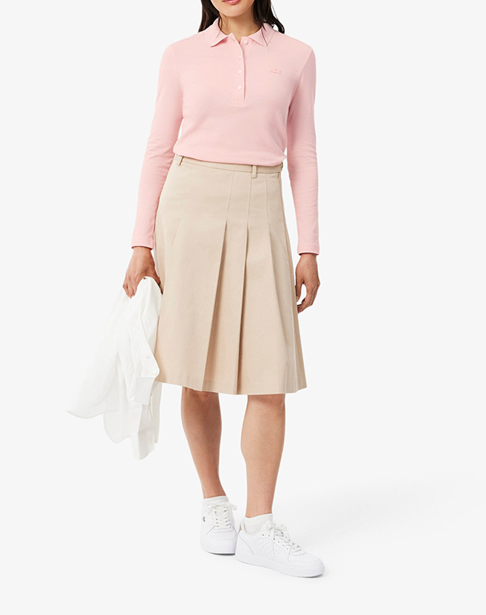 LACOSTE БЛУЗА С ДЪЛЪГ РЪКАВ LONG SLEEVED RIBBED COLLAR SHIRT