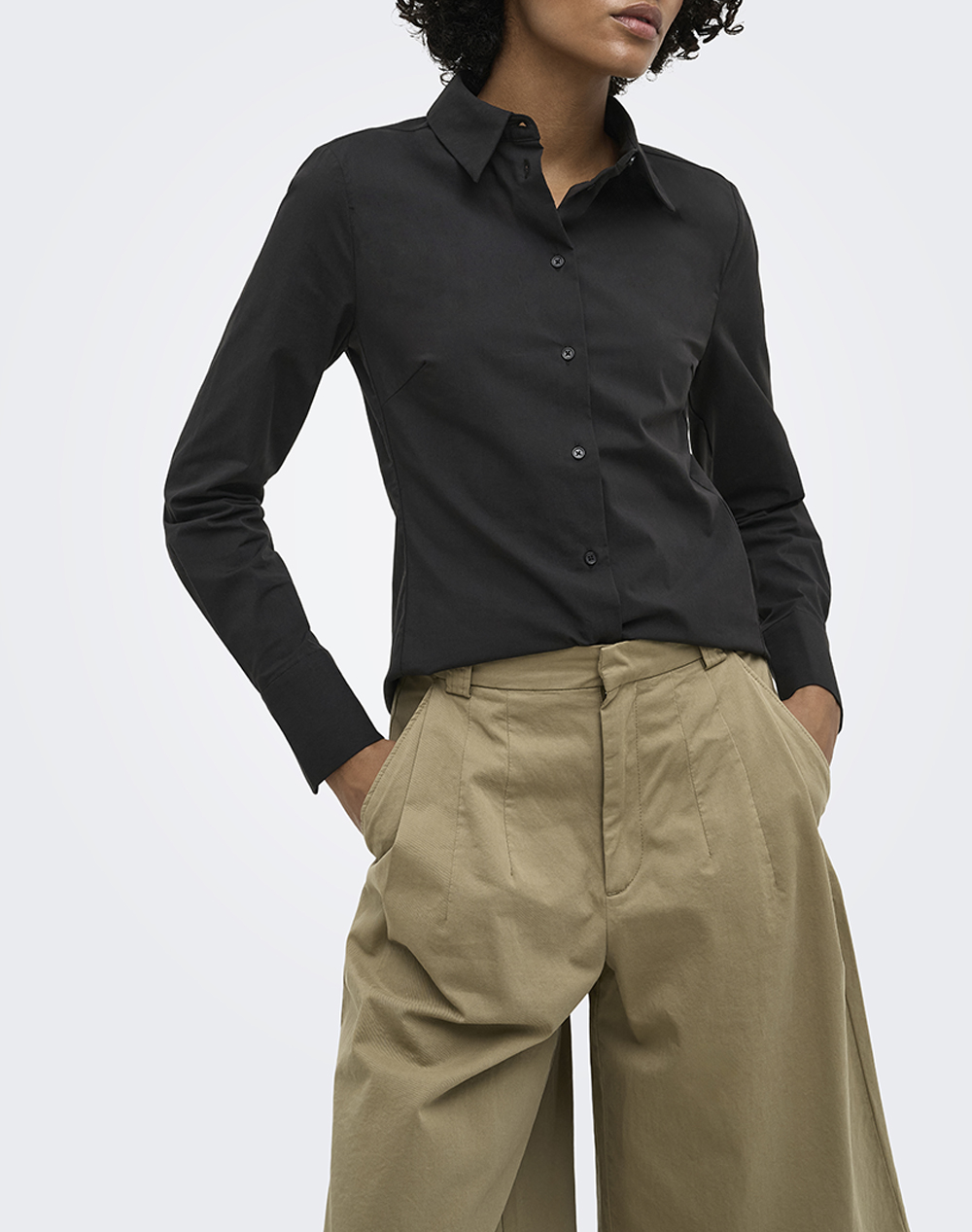 ONLY ONLEBIE LS SLIM-FIT SHIRT WVN