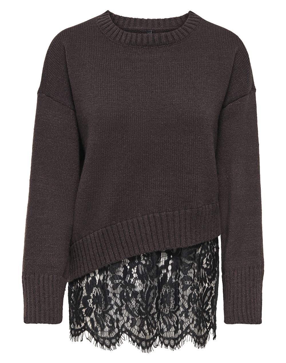 ONLY ONLEVIE LS LACE MIX O-NECK KNT