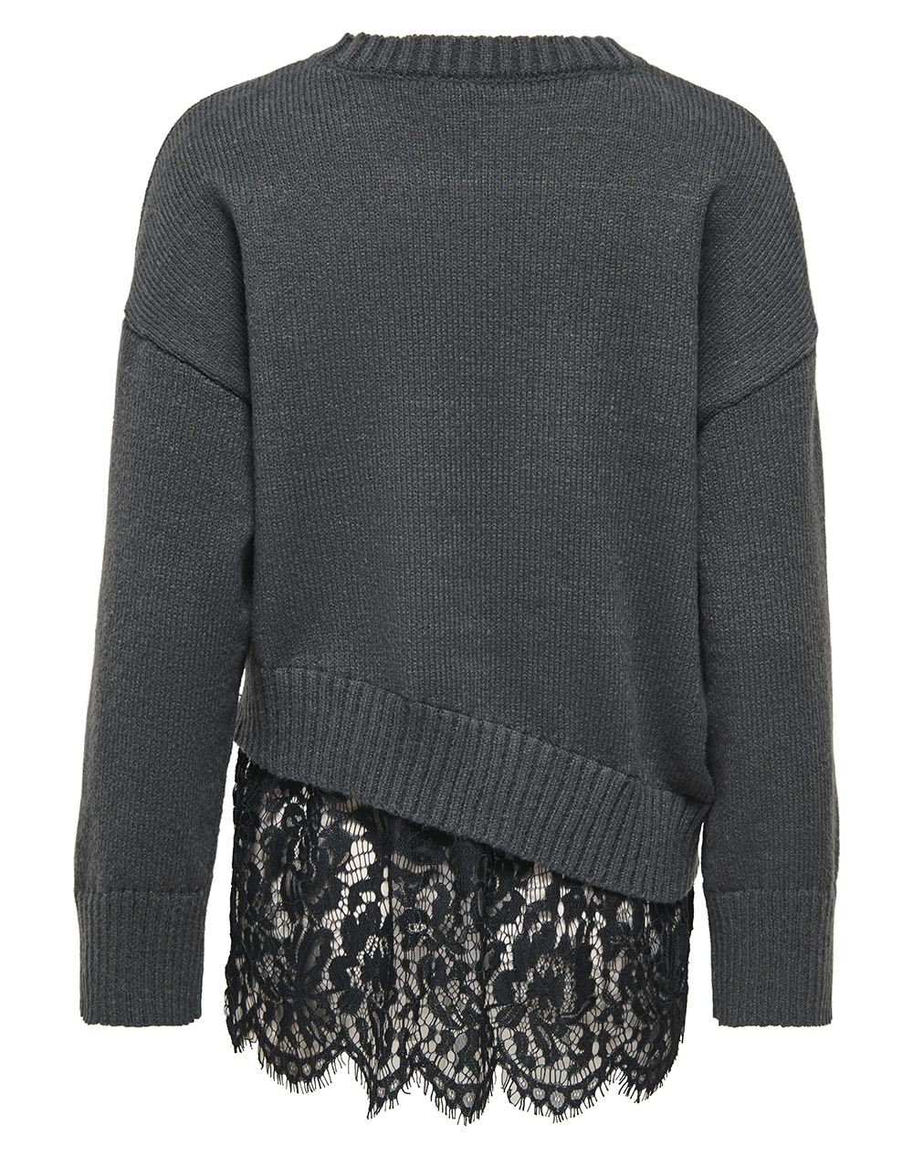 ONLY ONLEVIE LS LACE MIX O-NECK KNT