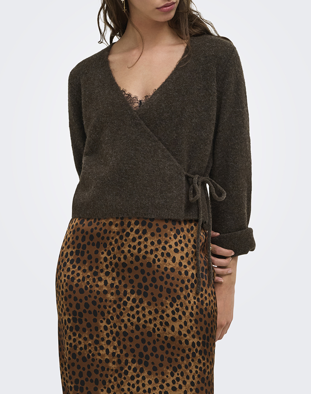 ONLY ONLLIVA LS V-NECK WRAP KNT