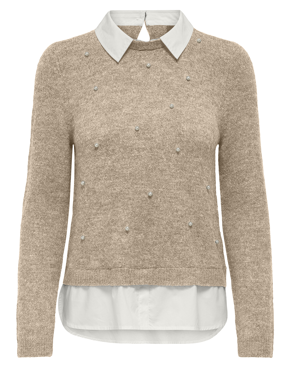 ONLY ONLDOLLY LS WOVEN MIX PEARL PULL RP KNT
