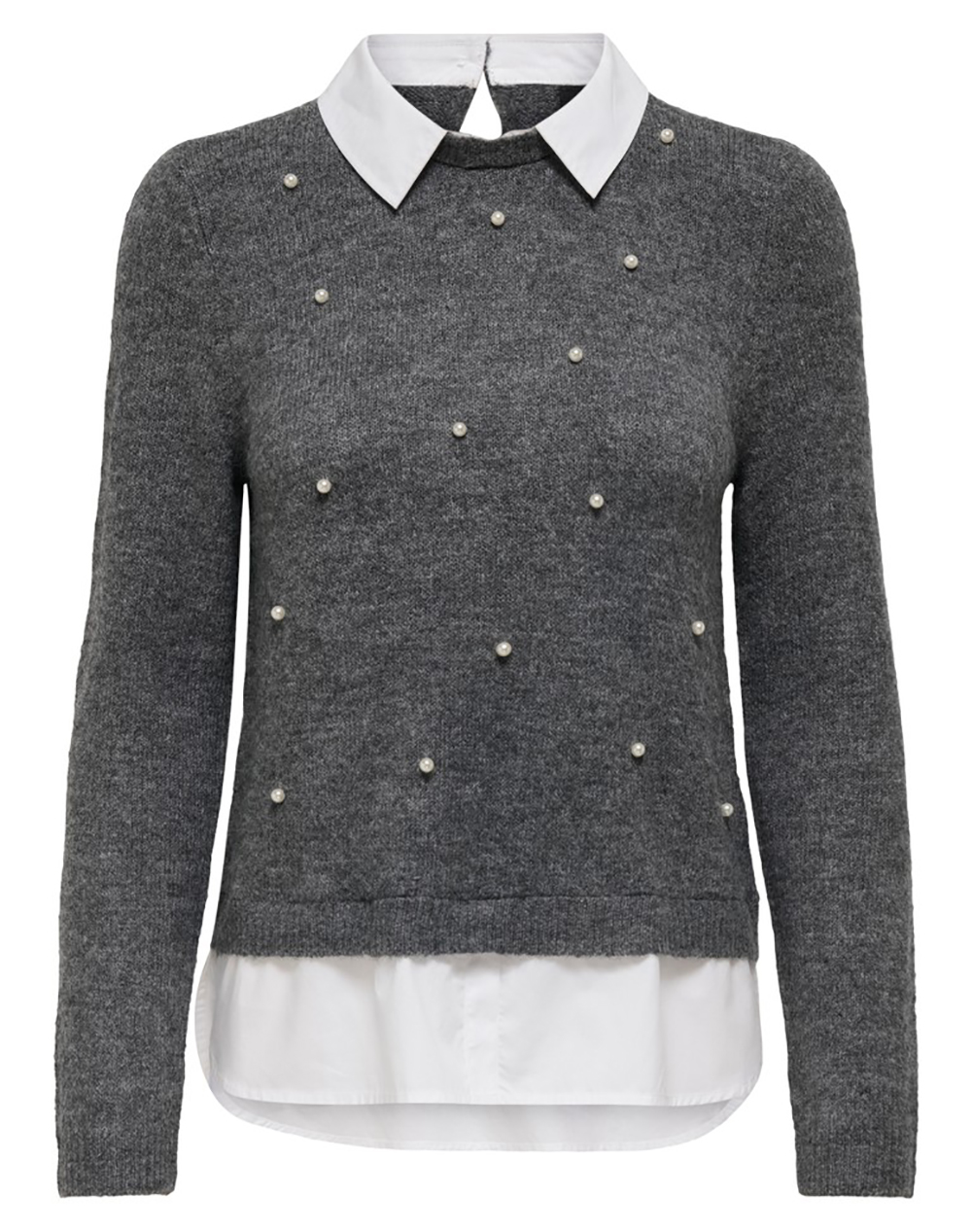 ONLY ONLDOLLY LS WOVEN MIX PEARL PULL RP KNT