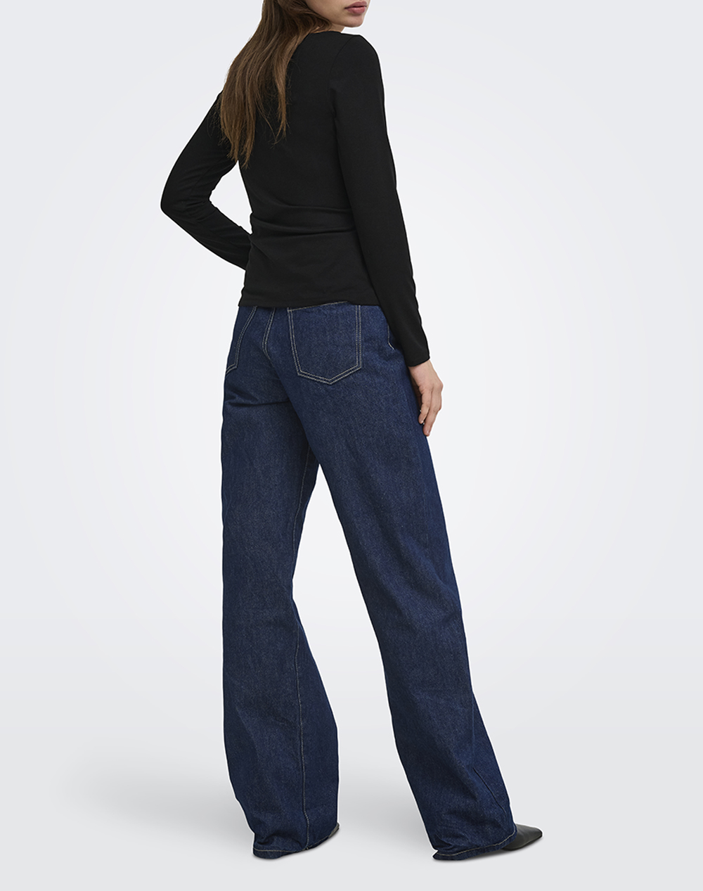 ONLY ONLELENA L/S BOATNECK METAL TOP JRS NOOS