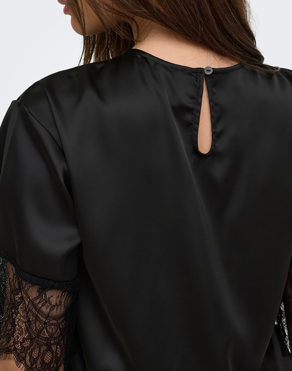 ONLY ONLINDONA 2/4 SATIN LACE TOP WVN