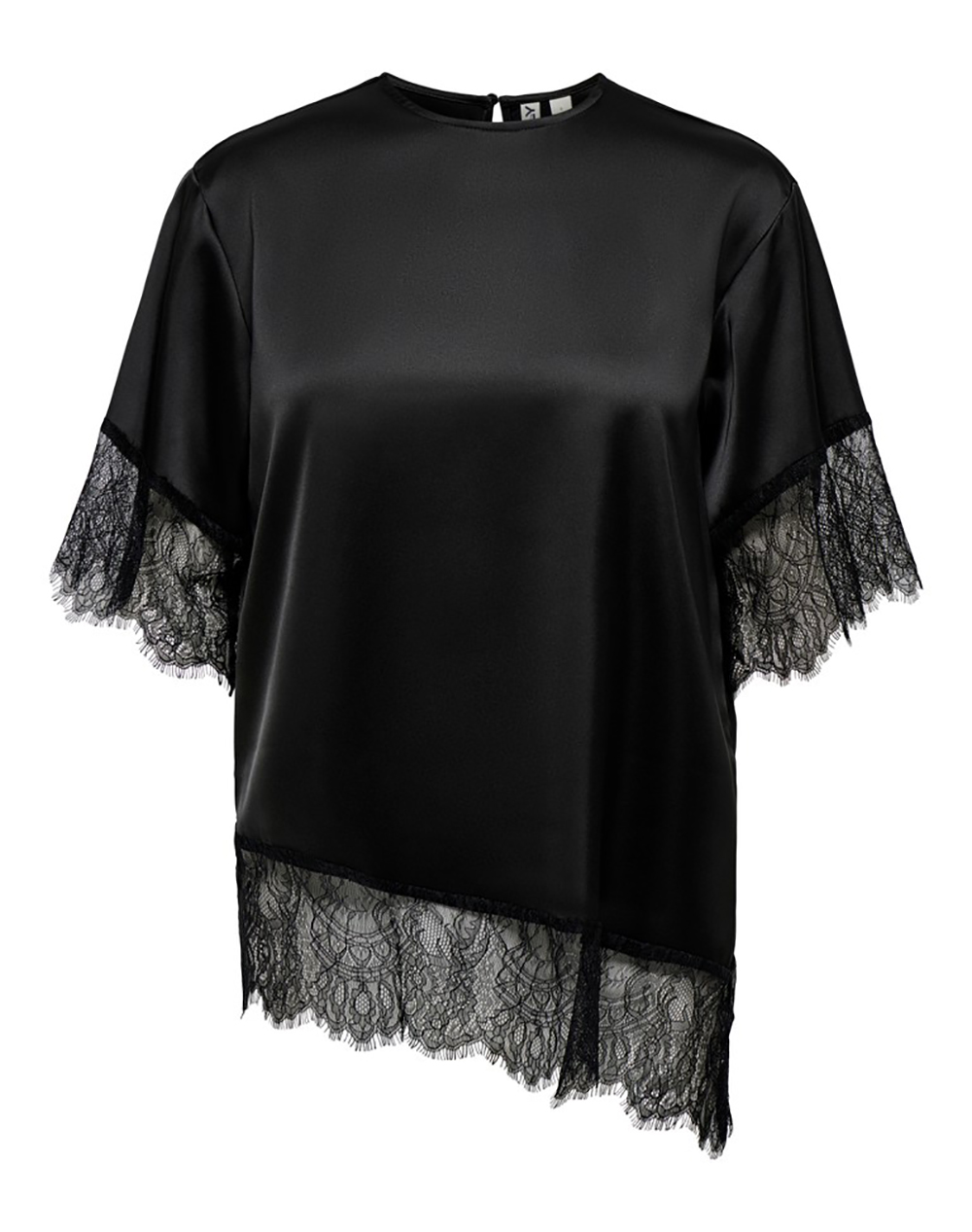 ONLY ONLINDONA 2/4 SATIN LACE TOP WVN