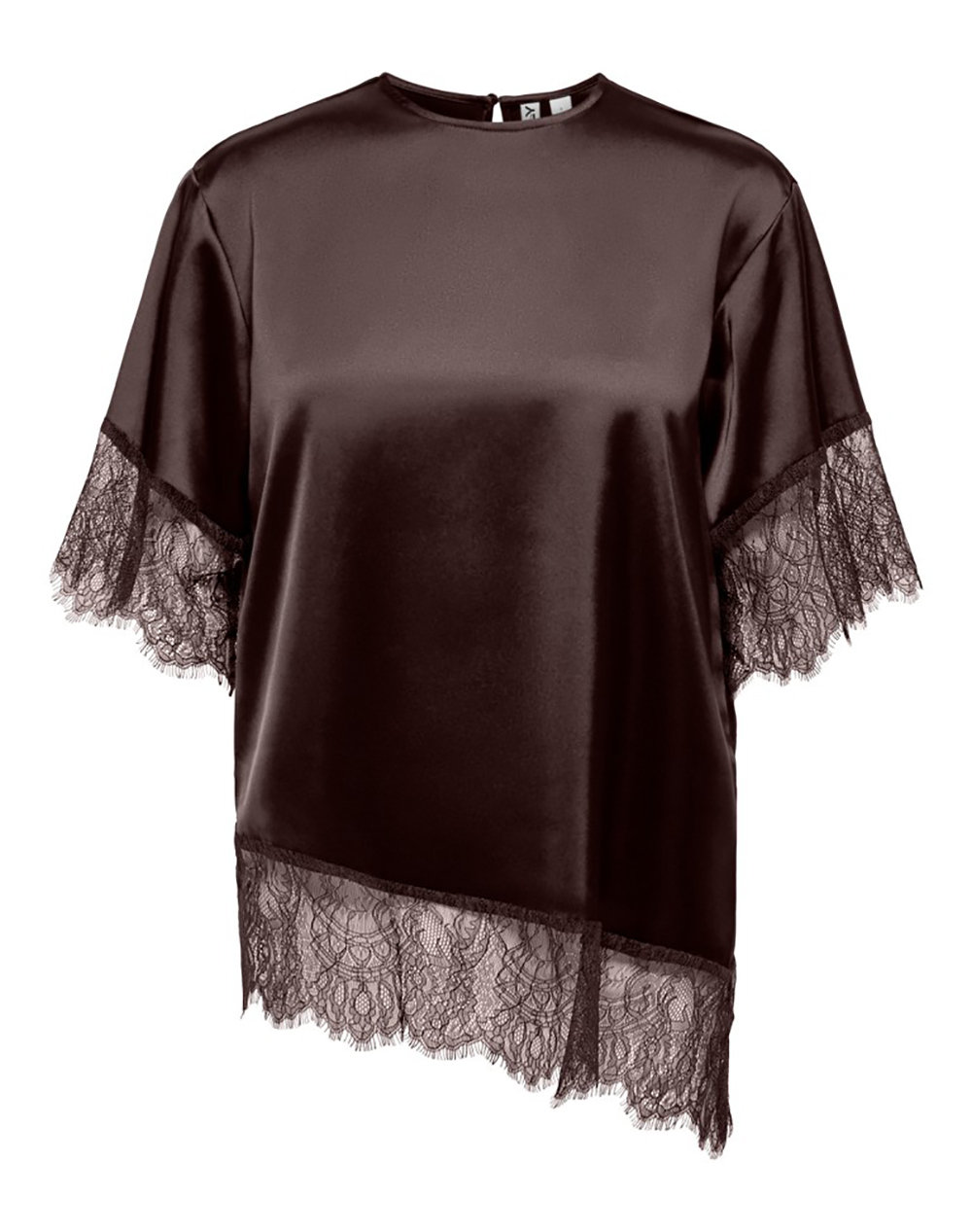 ONLY ONLINDONA 2/4 SATIN LACE TOP WVN