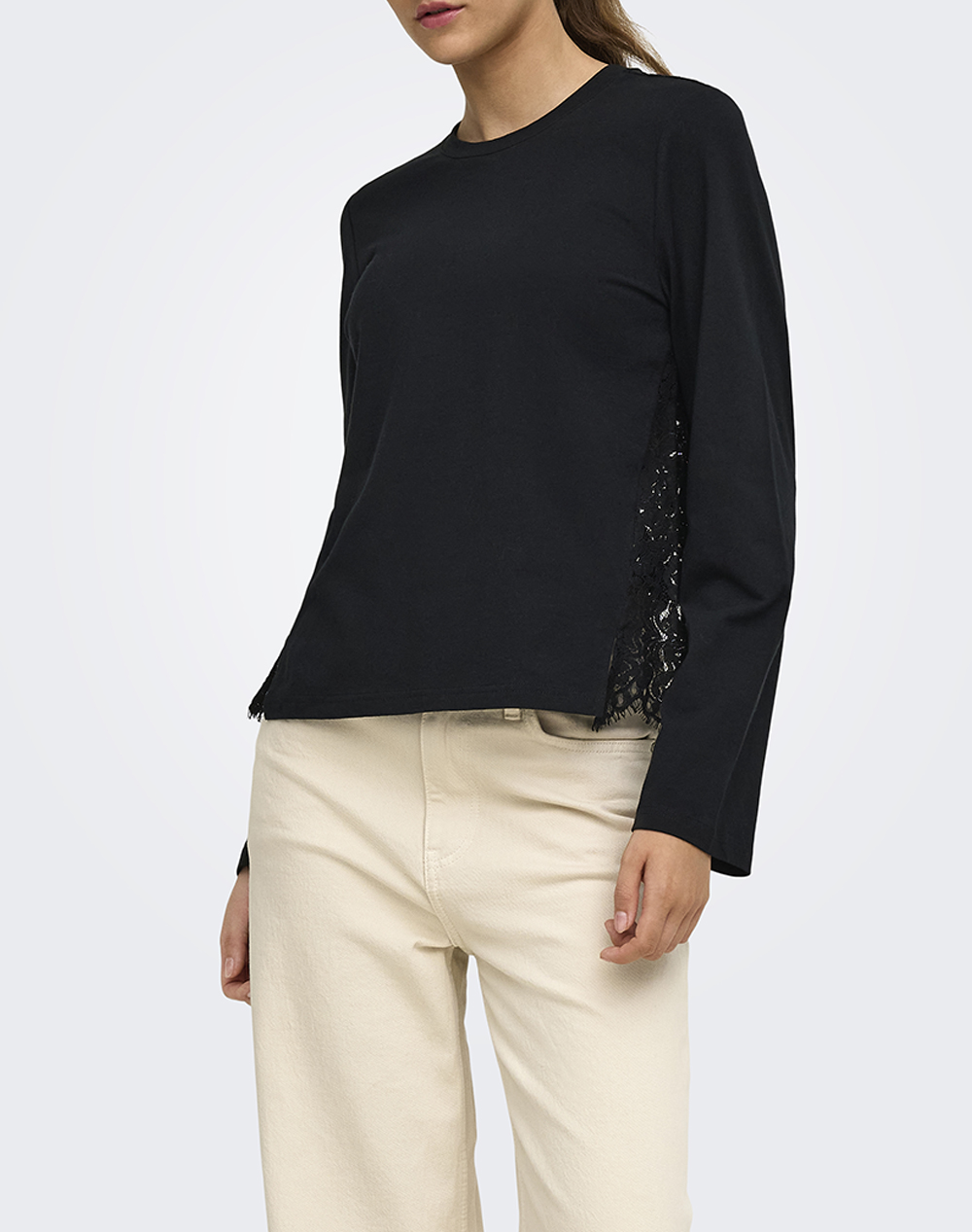 ONLY ONLLANIA L/S LACE TOP CS JRS