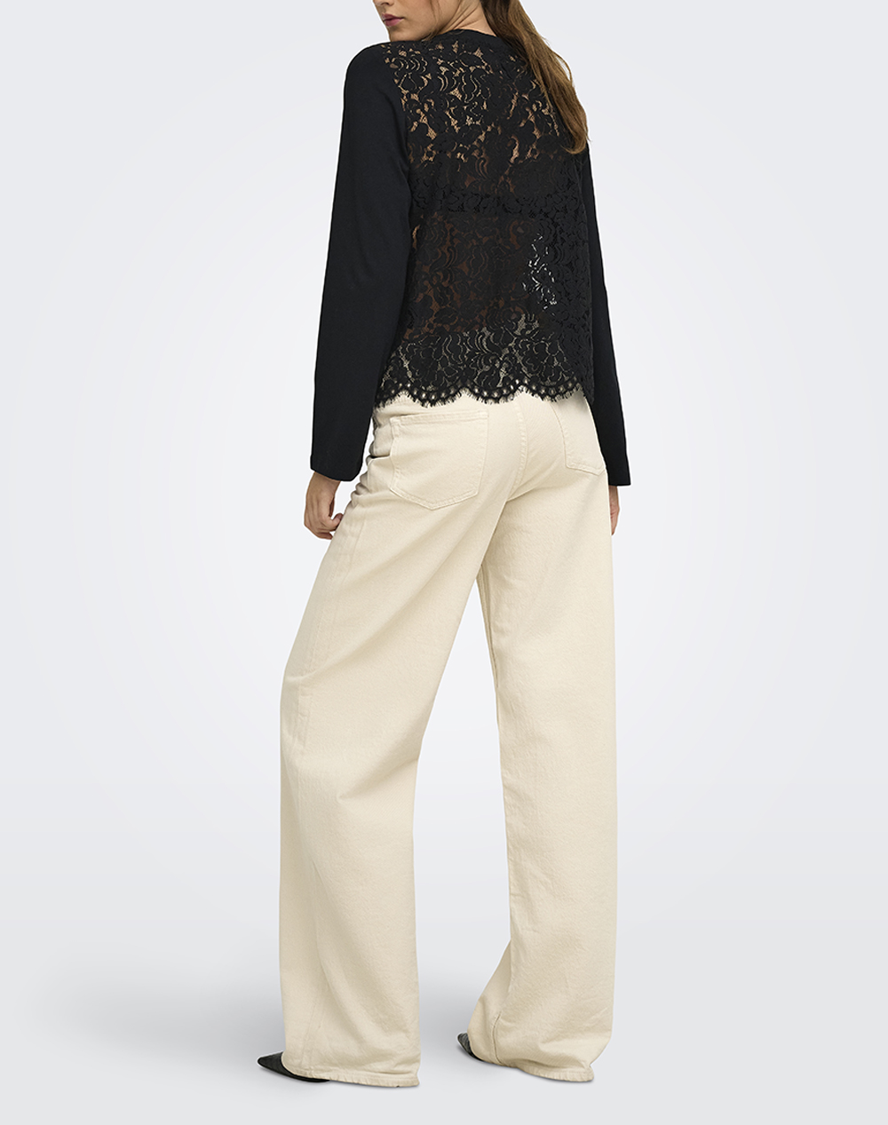 ONLY ONLLANIA L/S LACE TOP CS JRS