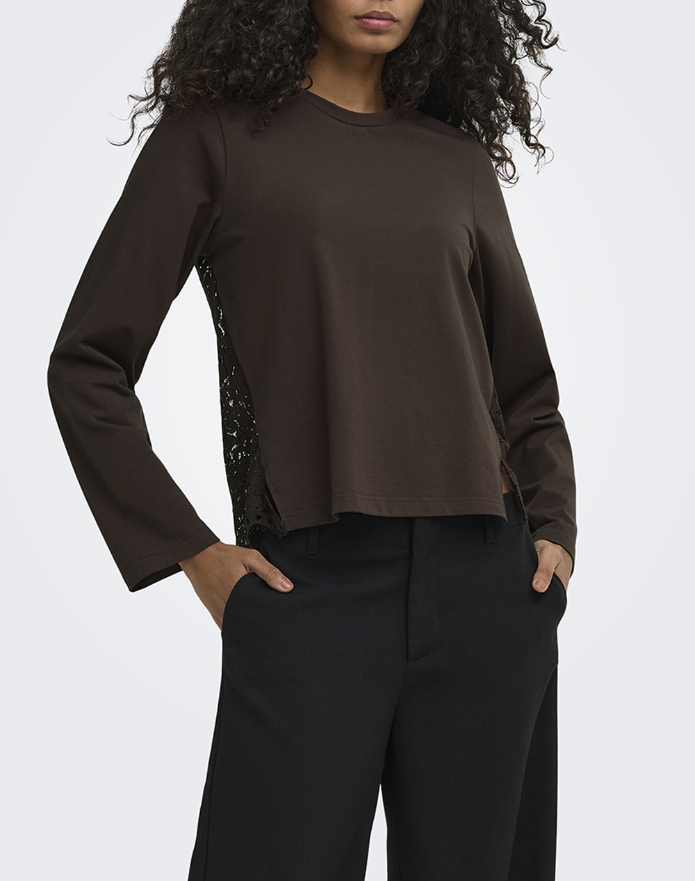 ONLY ONLLANIA L/S LACE TOP CS JRS