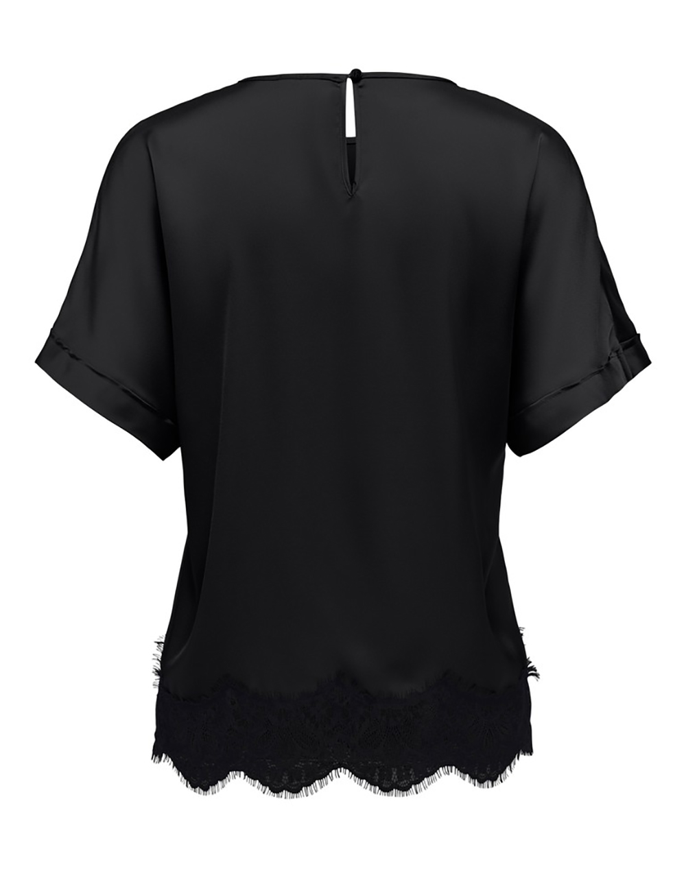 ONLY ONLMENUS SS LACE SATIN TOP WVN