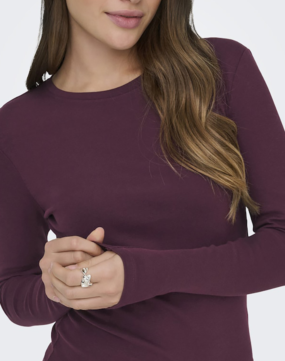ONLY ONLRILEY O-NECK L/S TOP JRS NOOS