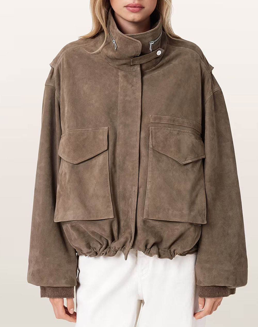 ALL SAINTS CLAY SUEDE JACKET