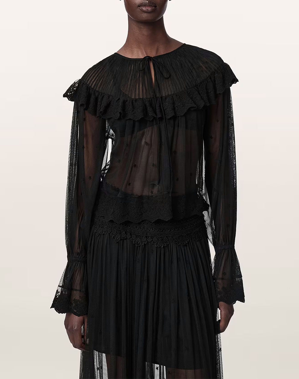 ALL SAINTS TRIXIE LACE TOP