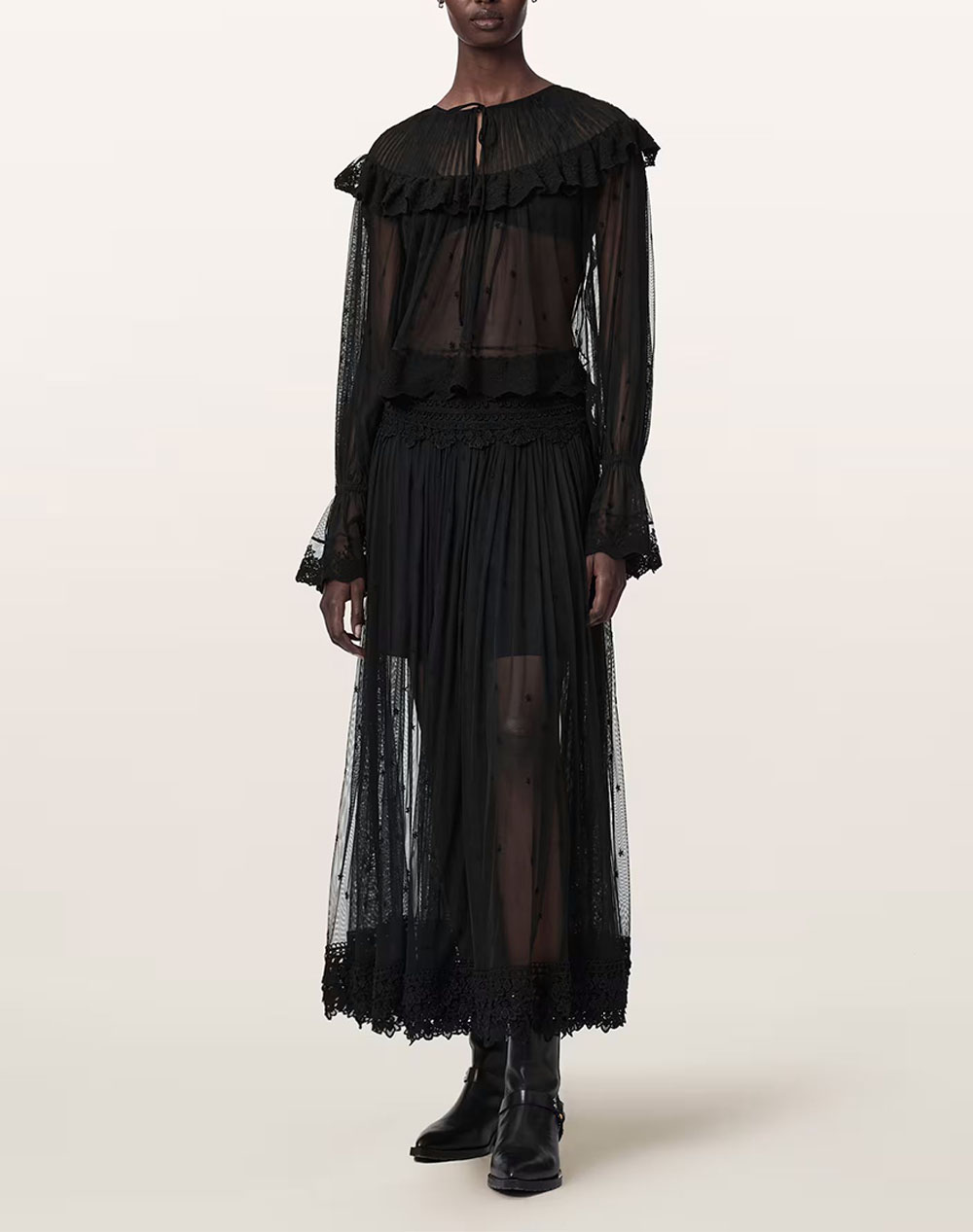 ALL SAINTS TRIXIE LACE TOP