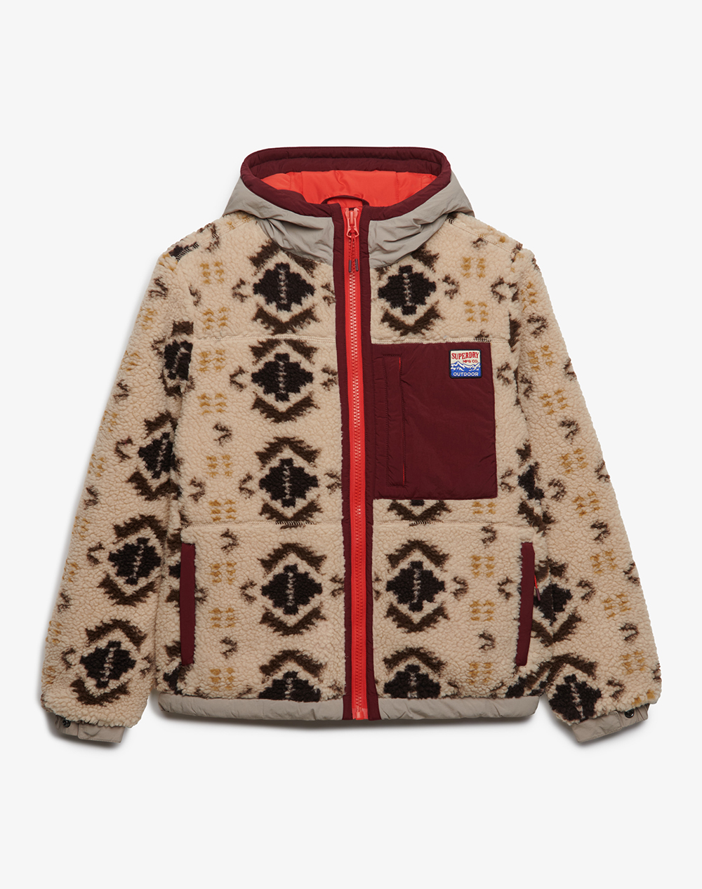 SUPERDRY SHERPA JAQUARD FLEECE HYBRID ДАМСКИ СУИЧЪР