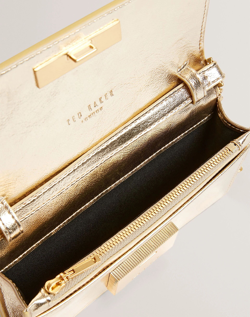 TED BAKER MAHIRIA Lock Detail Purse on a Chain