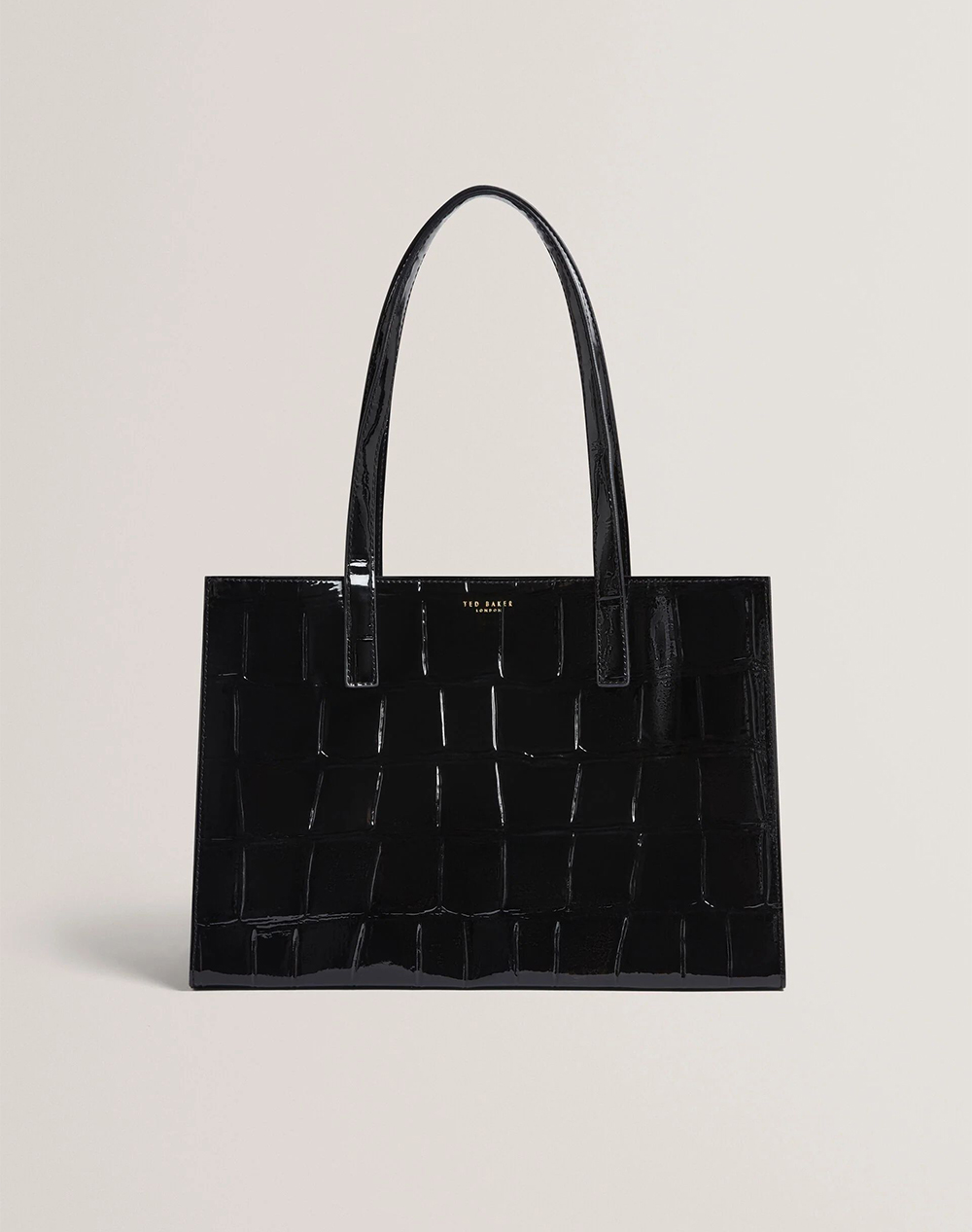 TED BAKER WELONA Croc Effect Elongated Icon Bag