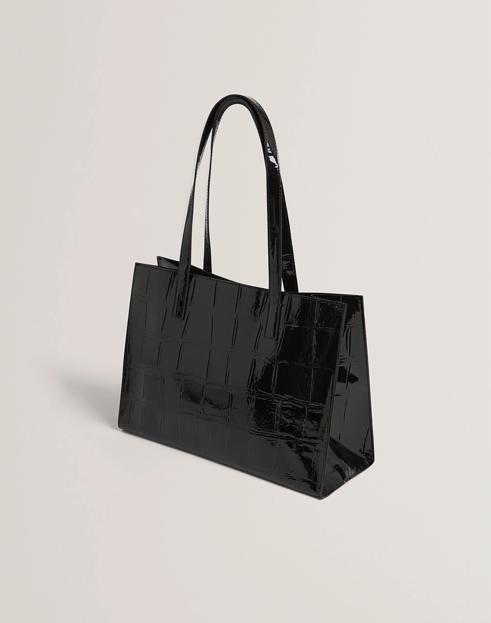 TED BAKER WELONA Croc Effect Elongated Icon Bag