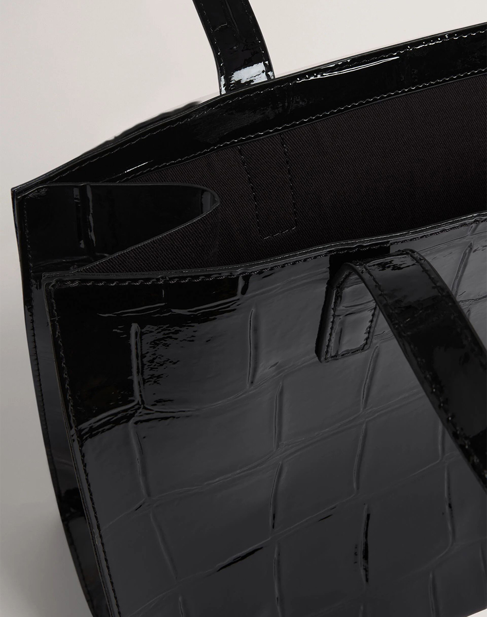 TED BAKER WELONA Croc Effect Elongated Icon Bag