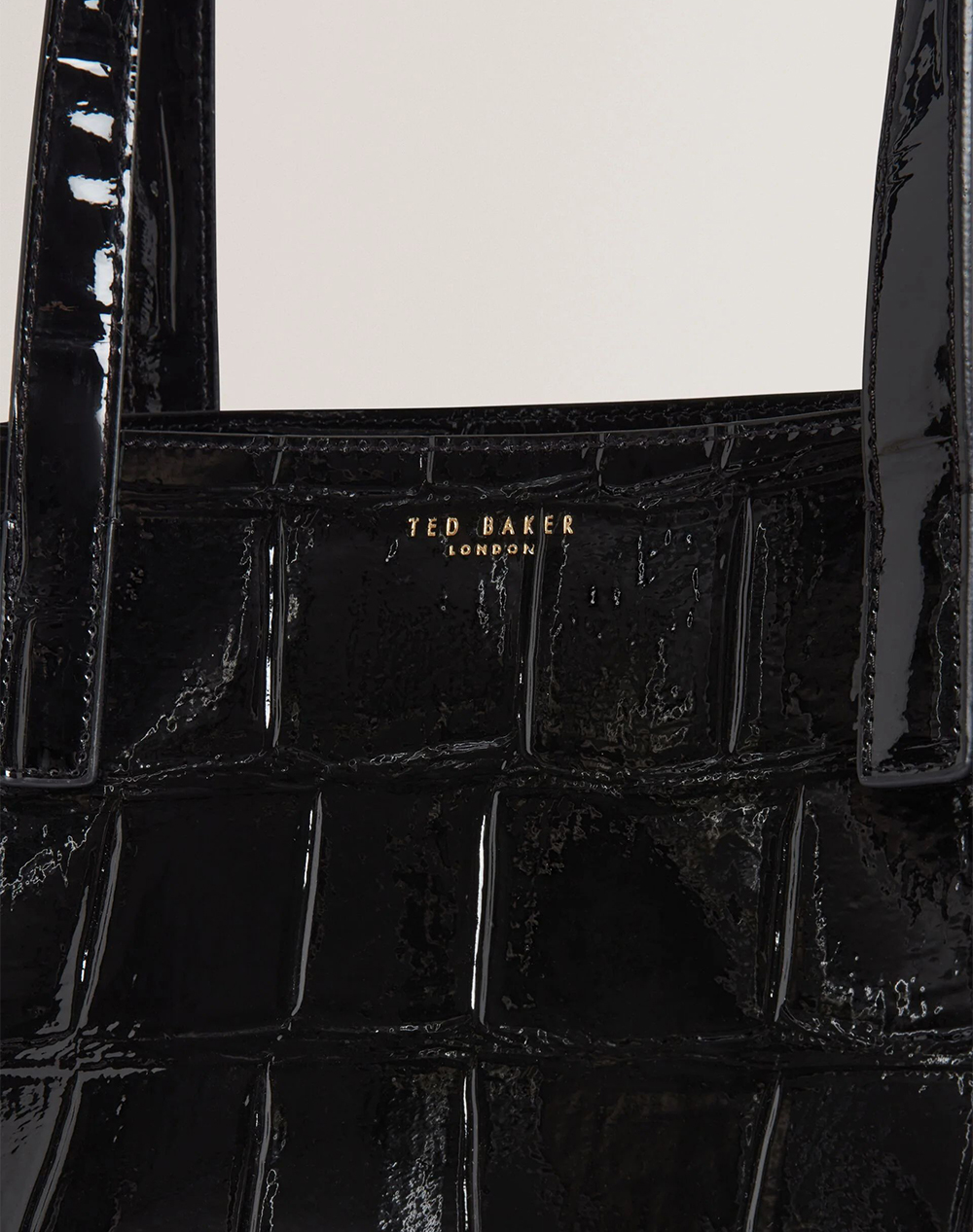 TED BAKER WELONA Croc Effect Elongated Icon Bag