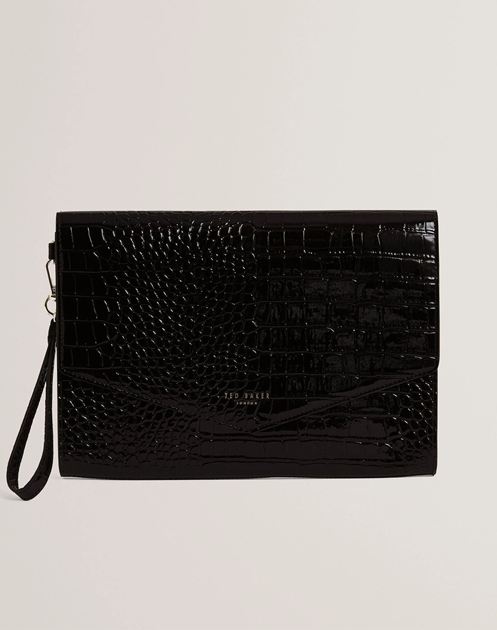 TED BAKER WESSLIE Croc Effect Icon Envelope Pouch