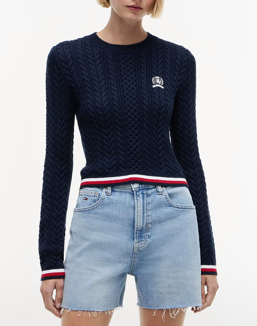 TOMMY JEANS TJW RWB TIPPING SWEATER