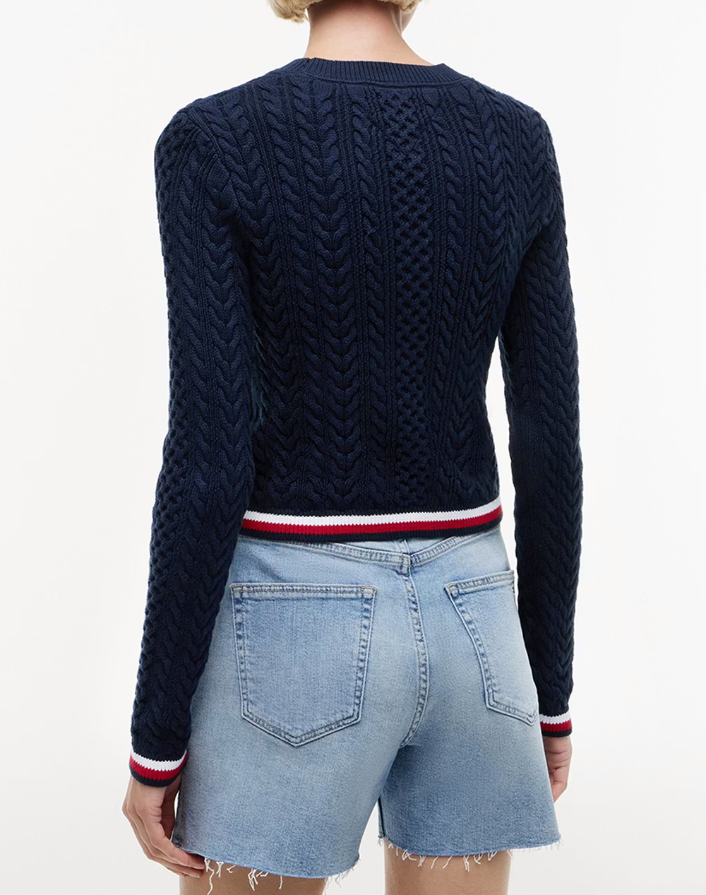 TOMMY JEANS TJW RWB TIPPING SWEATER