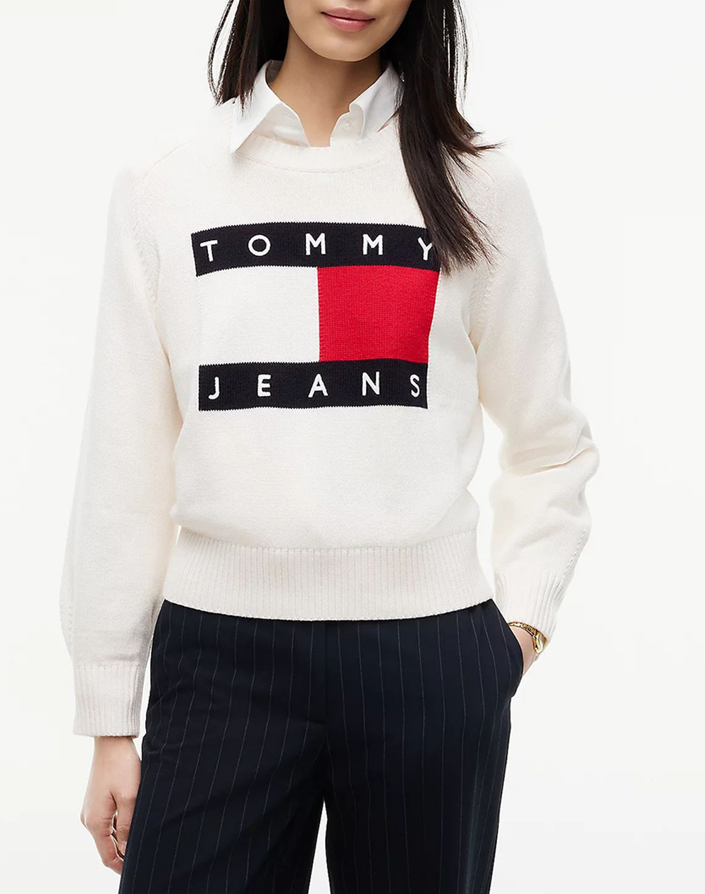 TOMMY JEANS TJW FLAG SWEATER EXT