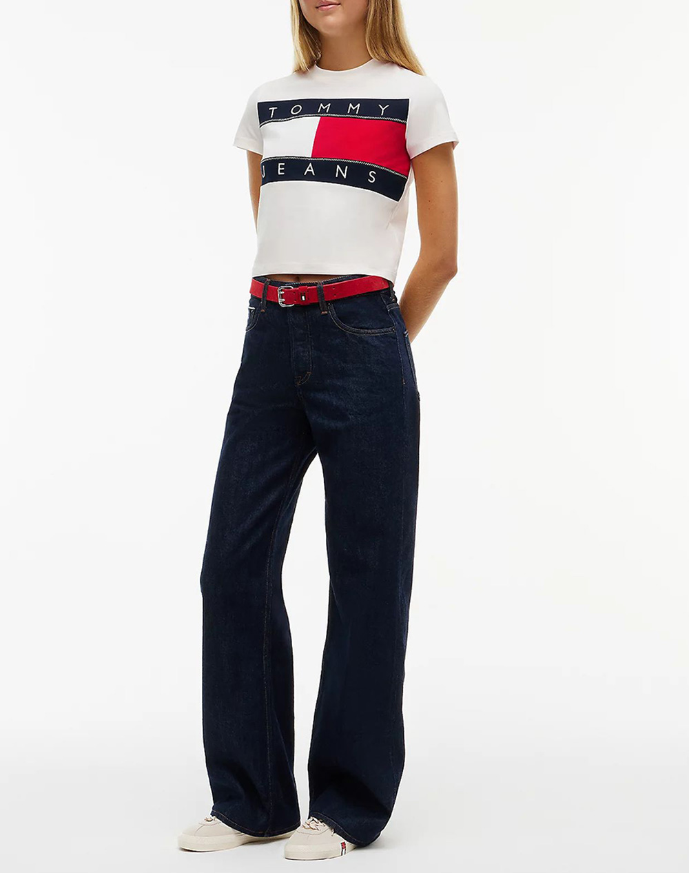 TOMMY JEANS TJW REG FLAG SS TEE EXT