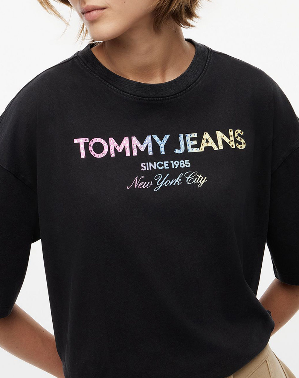 TOMMY JEANS TJW OVS TJ BLING GMD TEE