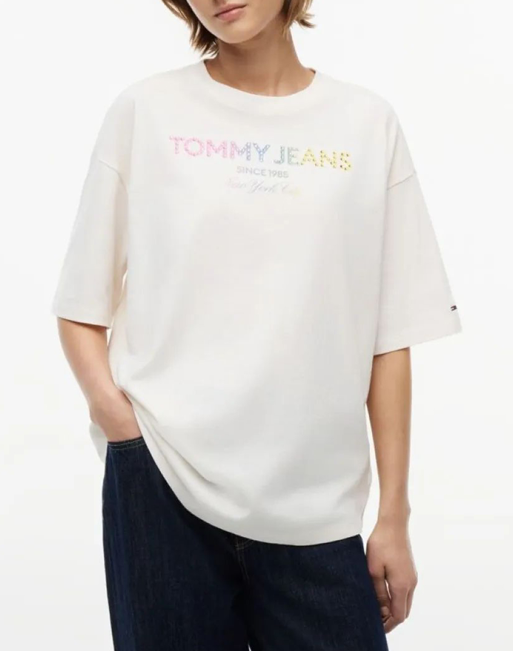 TOMMY JEANS TJW OVS TJ BLING GMD TEE