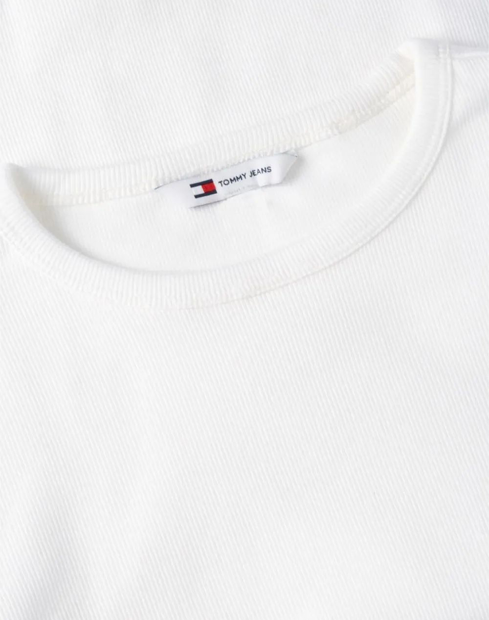 TOMMY JEANS TJW SLIM SH LETTUCE EDGE RIB LS