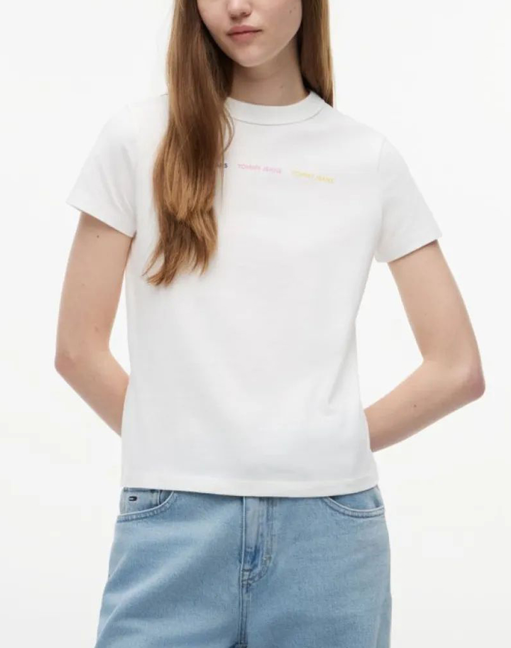 TOMMY JEANS TJW REG TJ REPEAT WASH TEE
