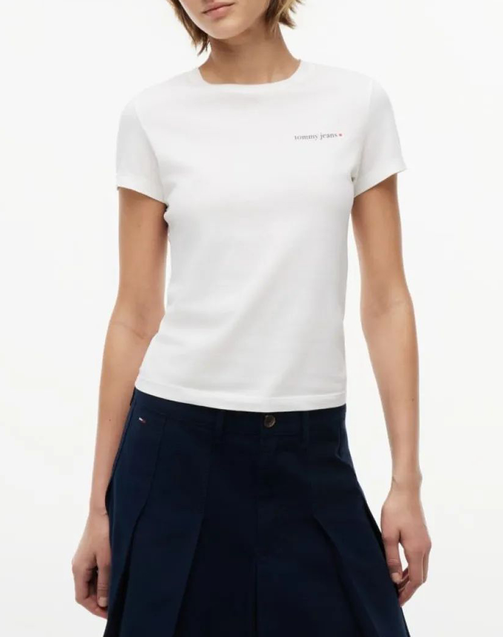 TOMMY JEANS TJW SLIM ESS LOGO 1 SS TEE EXT