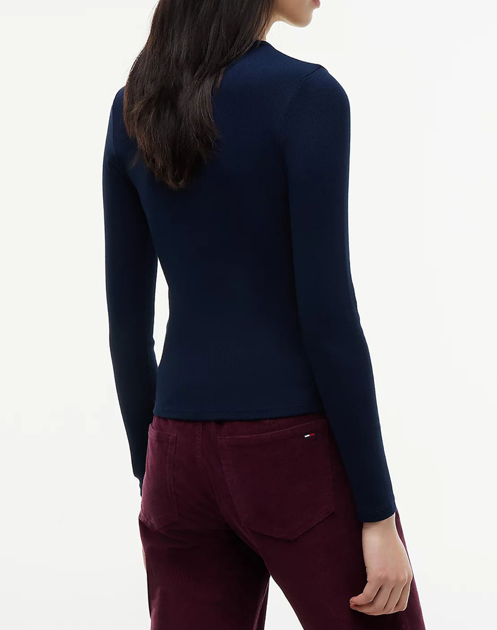 TOMMY JEANS TJW SLIM ESSENTIAL RIB LS