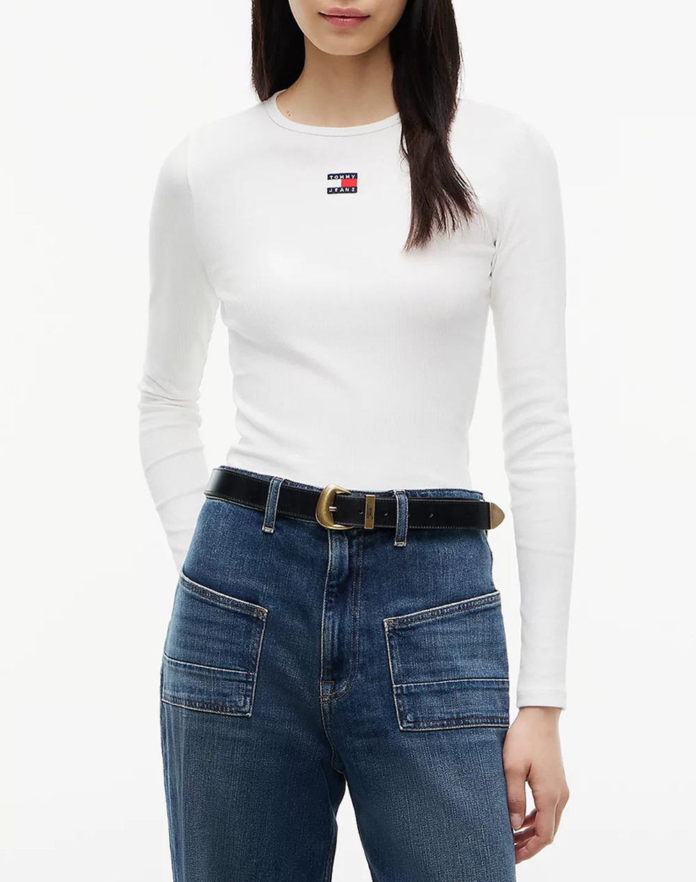 TOMMY JEANS TJW SLIM LS BADGE TEE EXT