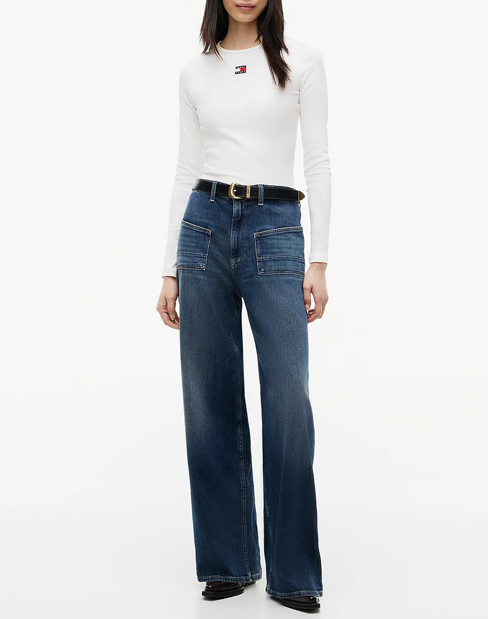 TOMMY JEANS TJW SLIM LS BADGE TEE EXT