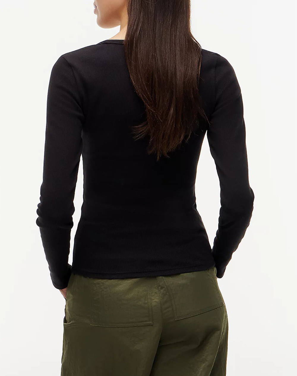 TOMMY JEANS TJW SLIM ESSENTIAL RIB V LS